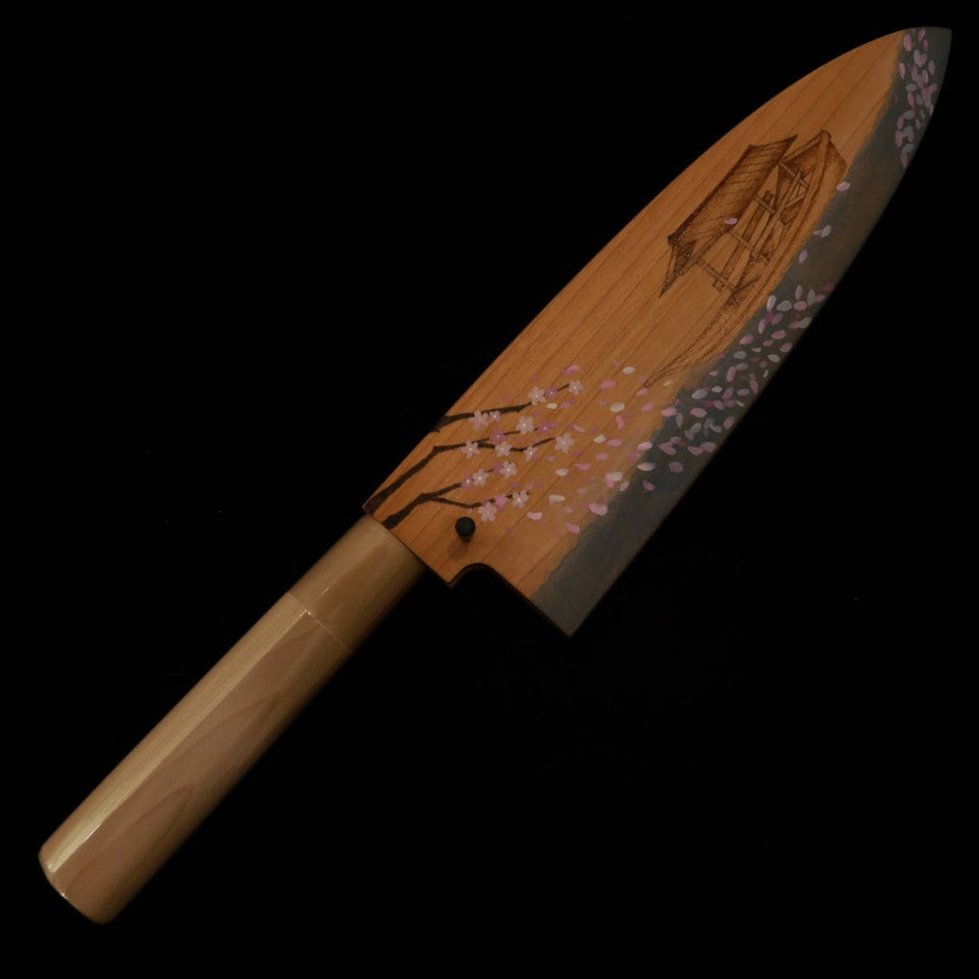 SUISIN Deba, Yasugi Steel with Magnolia Sheath - Spring Yakatabune- (210mm)
