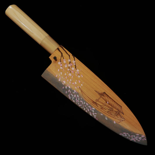 Deba SUISIN Yasugi Steel, with Magnolia Sheath -Spring Yakatabune- (210mm)