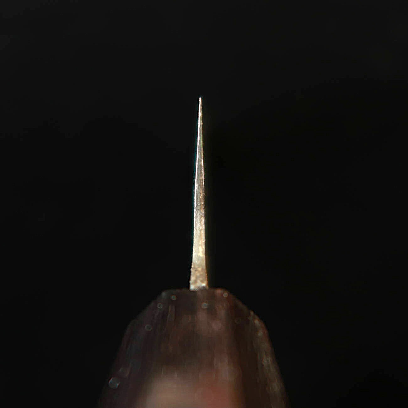 MIURA Santoku Blue steel No.1 Kurouchi Finish with Walnut Octagonal Handle (165mm)