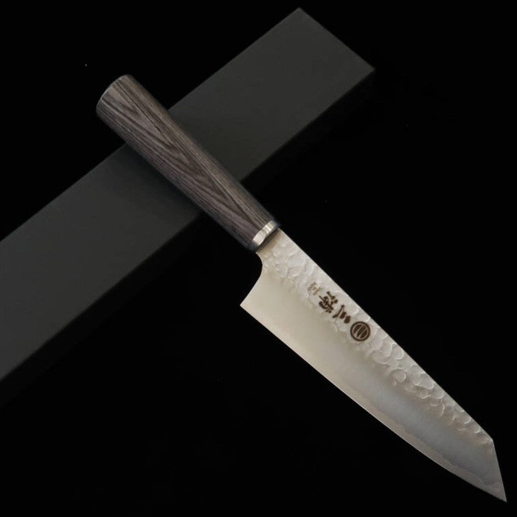 MIURA Kiritsuke Stainless steel Hammered Plywood handle (165mm)