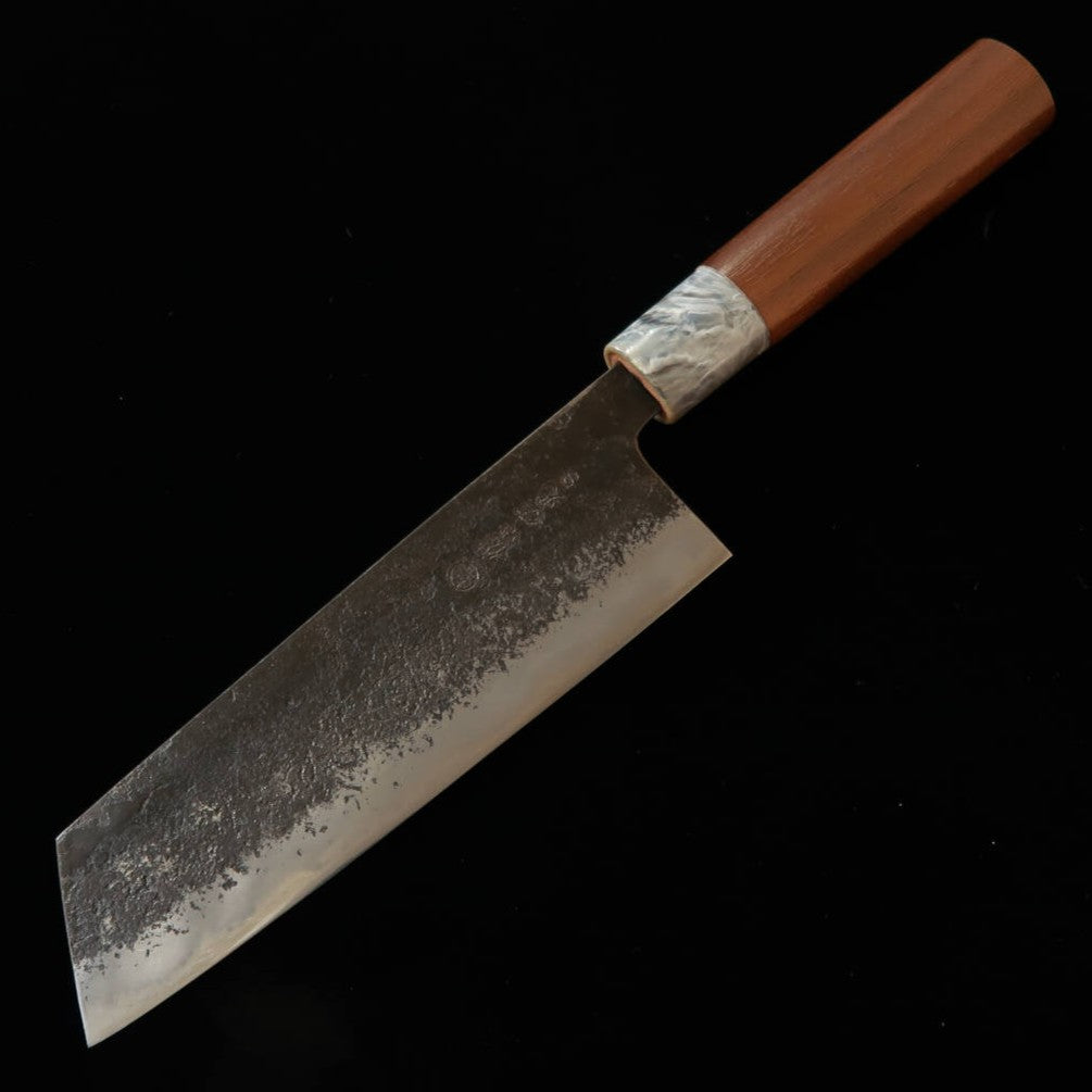 MIWAHAMONO Miwa Hamono, tipo nakiri-bunka, Aogami No.1, mango de nogal (170 mm)