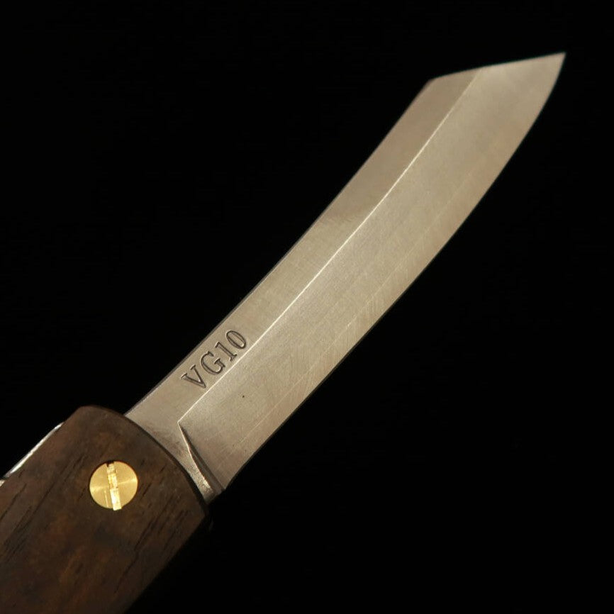 HIGONOKAMI Japanese Folding Knife VG10 Black Persimmon (70mm)