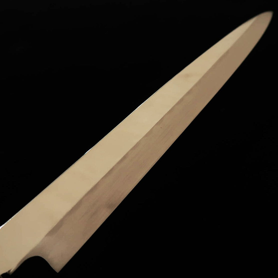 Suisin by Yoshikazu Ikeda Aogami No. 2, Honyaki, Fuguhiki, with Black ebony octagonal handle and Paulownia sheath (270mm)