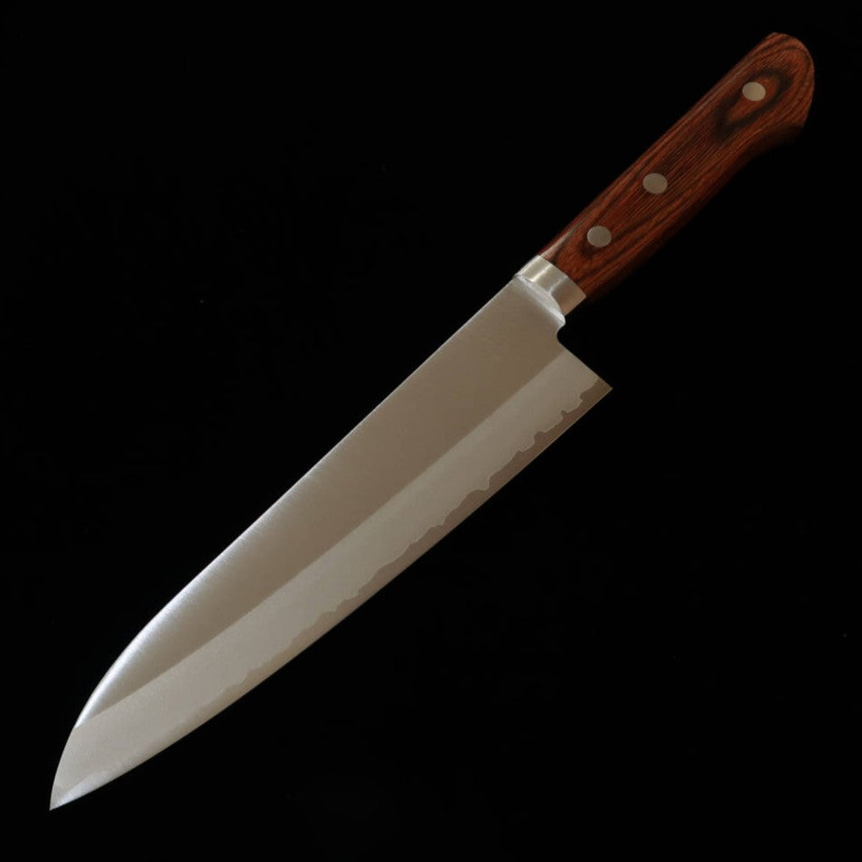 正澄　剣型牛刀　V金10ゴールド　口金付 CV-602　（180mm）