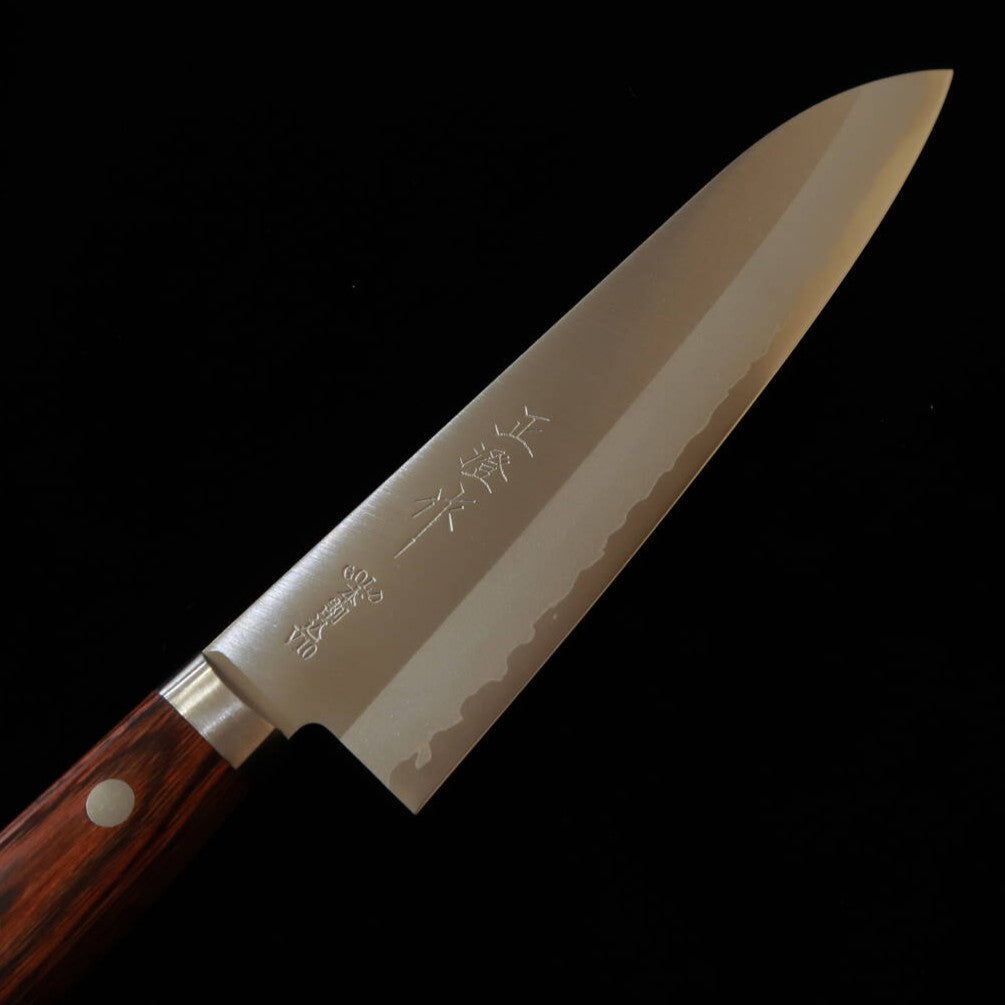 正澄　剣型牛刀　V金10ゴールド　口金付 CV-602　（180mm）