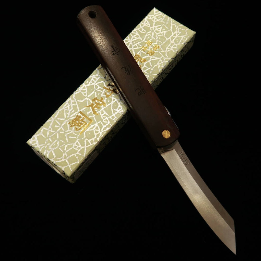 Nagao Kanekoma Seisakusho 永尾かね駒製作所 KANEKOMA 【Serie Woody】Higonokami VG10, ébano (70 mm)