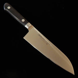 MISONO santoku médio molibdênio cabo de laminado preto No.583 (160 mm)