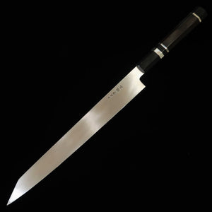 【Chef Hiro × Miura】Miura Obidama, Yanagiba Kiritsuke, spéciale « Hiro », Gin-3 Kasumi, mitre en corne de buffle, manche octogonal en ébène (270mm)