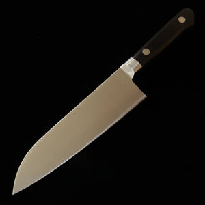 MISONO santoku médio molibdênio cabo de laminado preto No.583 (160 mm)