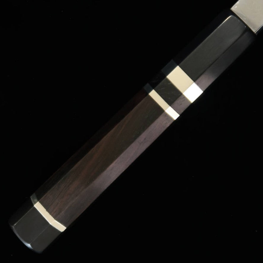 【Chef Hiro × Miura】Miura Obidama, Yanagiba Kiritsuke, spéciale « Hiro », Gin-3 Kasumi, mitre en corne de buffle, manche octogonal en ébène (270mm)
