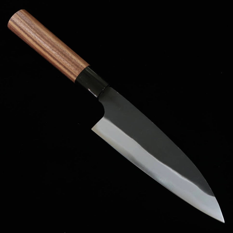 MIURA Miura funayuki Shirogami, acabado negro, mango redondo de nogal (165mm)