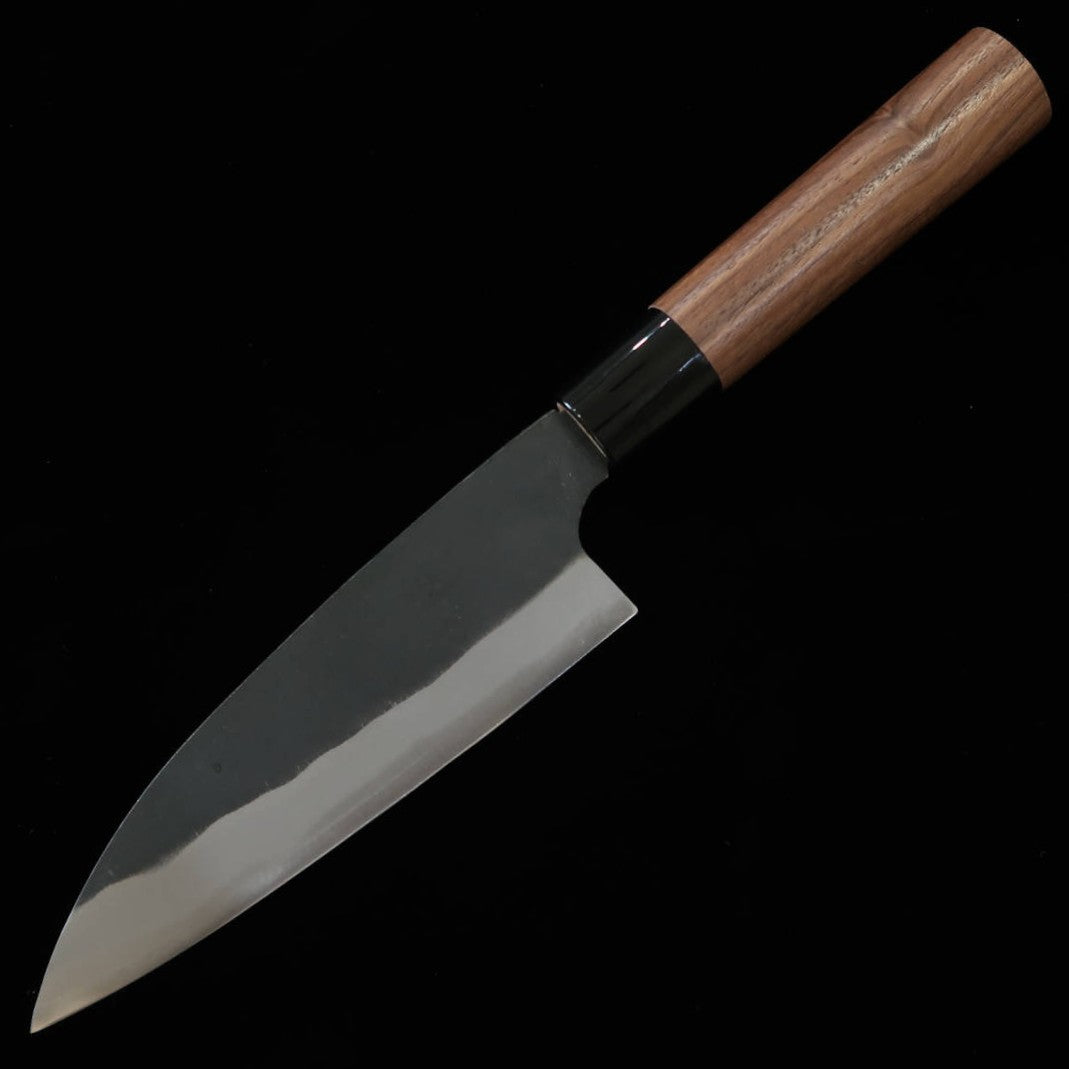 MIURA Funayuki White steel Black Finish Walnut Handle (165mm)