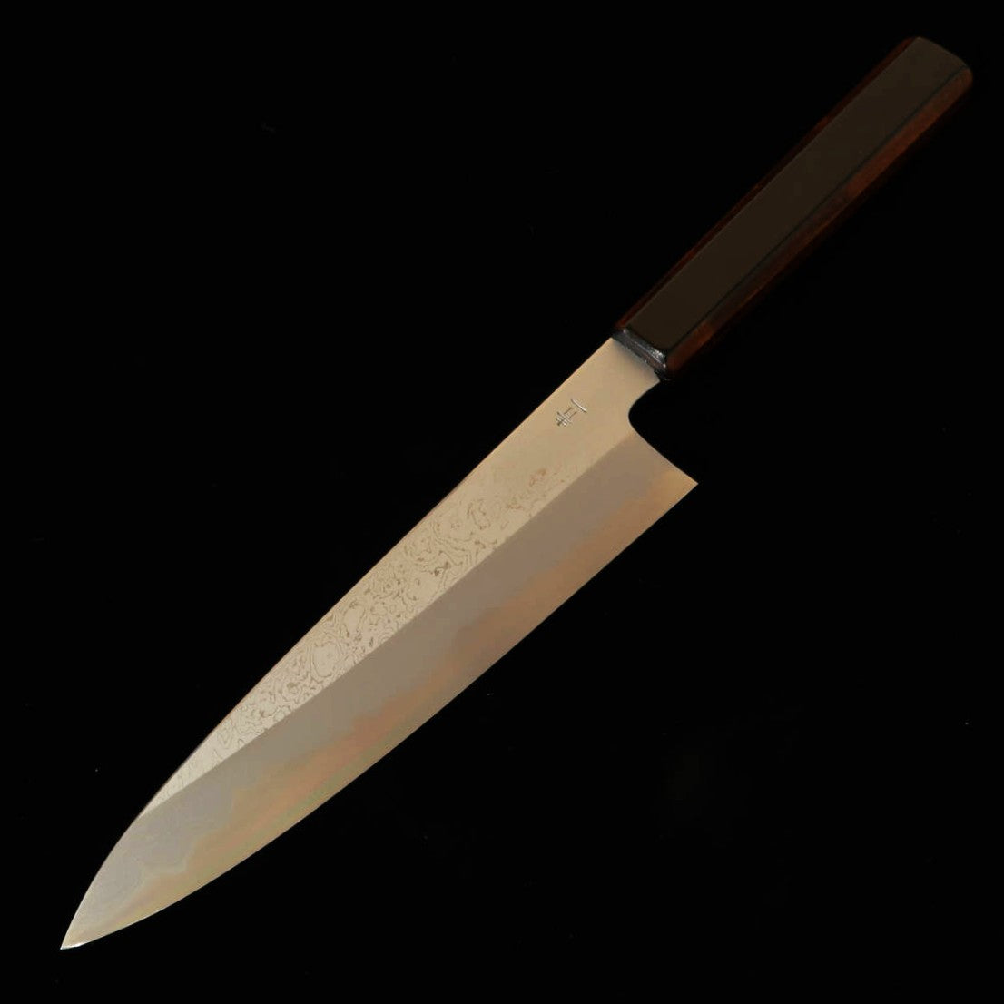 Kagekiyo KAGEKIYO Aço Aoichi Damasco, Wa-Gyuto preto laqueado (210 mm/240 mm)