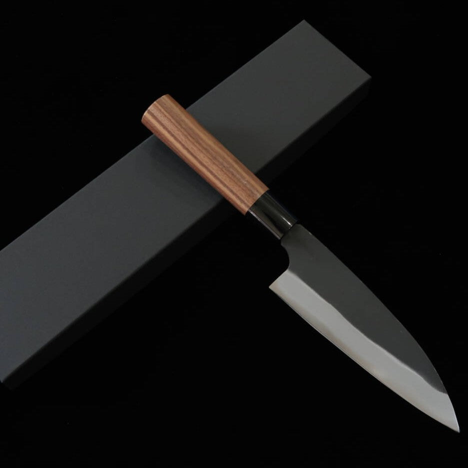 MIURA Miura funayuki Shirogami, acabado negro, mango redondo de nogal (165mm)