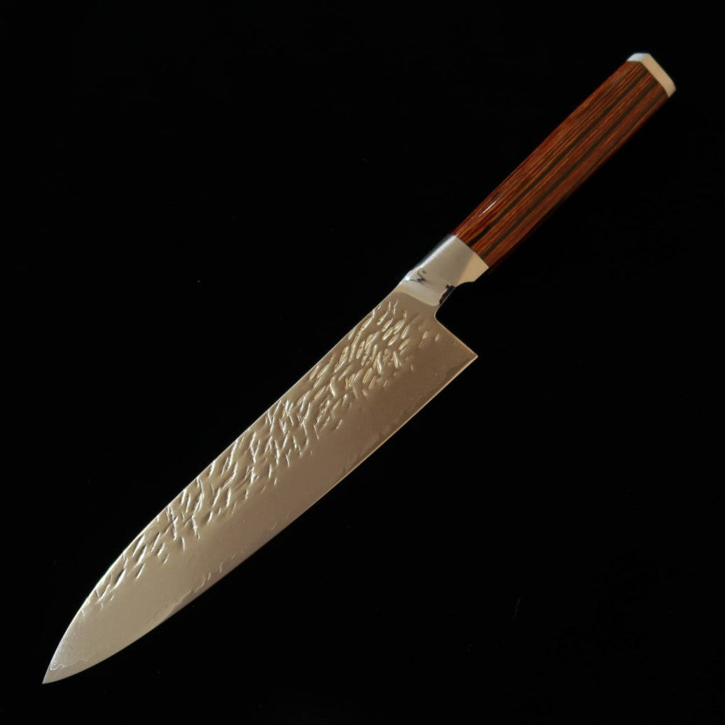 Suzukaze – Petty en acier rapide fritté, martelé damas, manche en stratifié renforcé (150 mm)