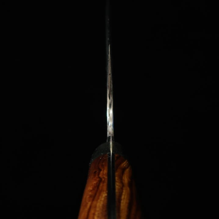 Nigara Forge Kiritsuke Nakiri SG2 Finition Noire Martelée Manche en bois de fer (180 mm)