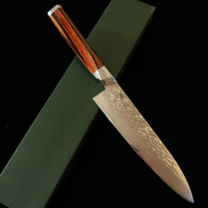 Suzukaze – Petty en acier rapide fritté, martelé damas, manche en stratifié renforcé (150 mm)