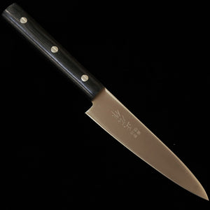 MASAHIRO Paring Knife, Stainless Steel, Laminated Reinforced Wood Round Handle (120mm)