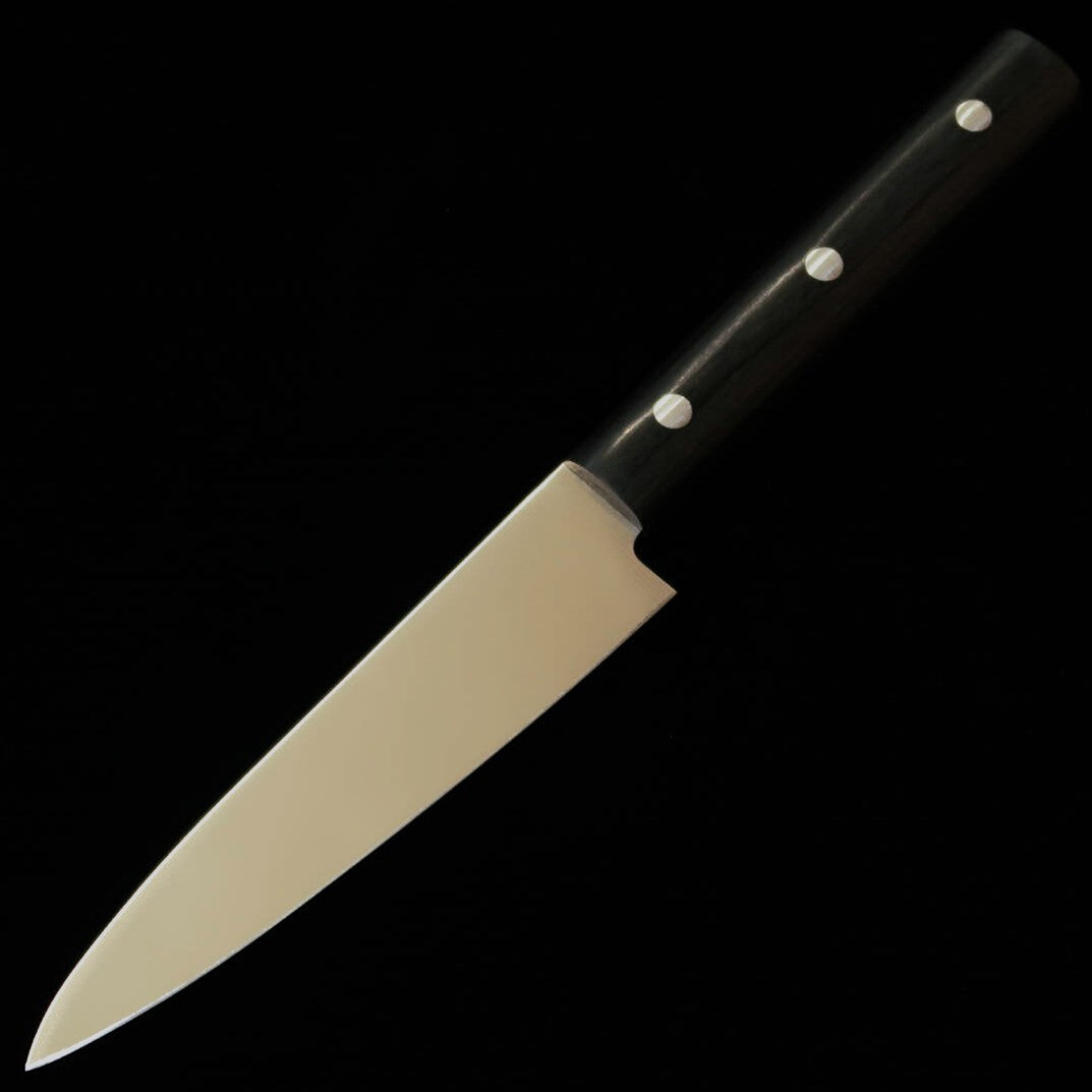 MASAHIRO Paring Knife, Stainless Steel, Laminated Reinforced Wood Round Handle (120mm)