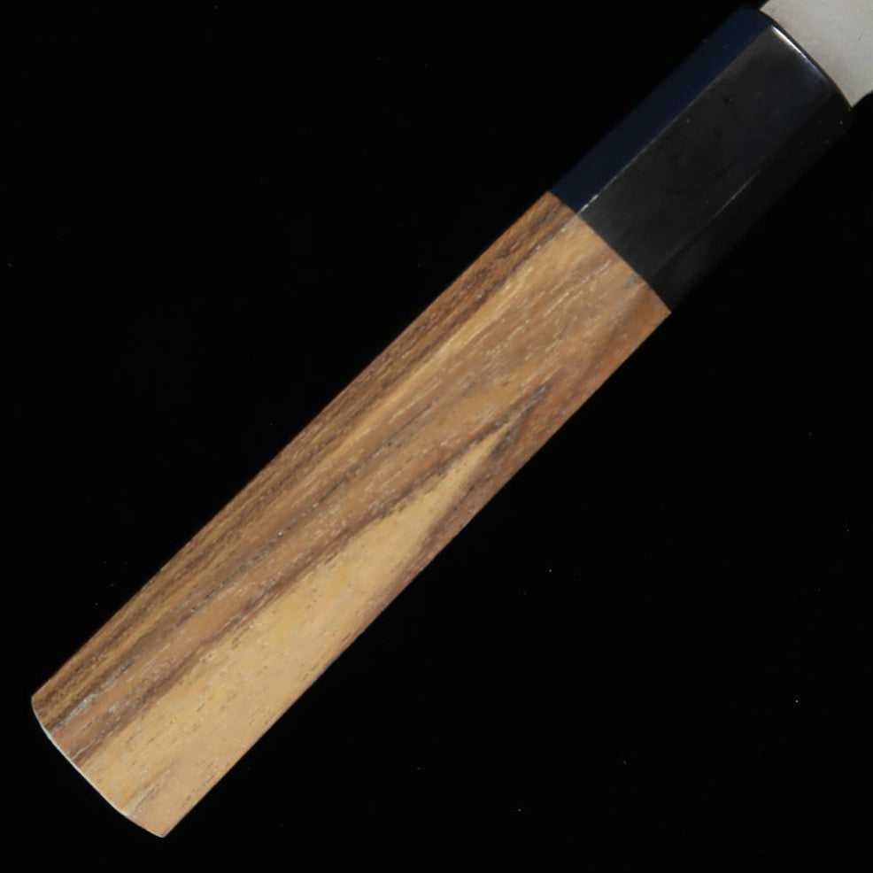 Forge Nigara Hamono NIGARA Nakiri Kiritsuke Aogami Super, finition kuro-uchi, manche octogonal en teck (170 mm)