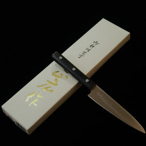 MASAHIRO Paring Knife, Stainless Steel, Laminated Reinforced Wood Round Handle (120mm)