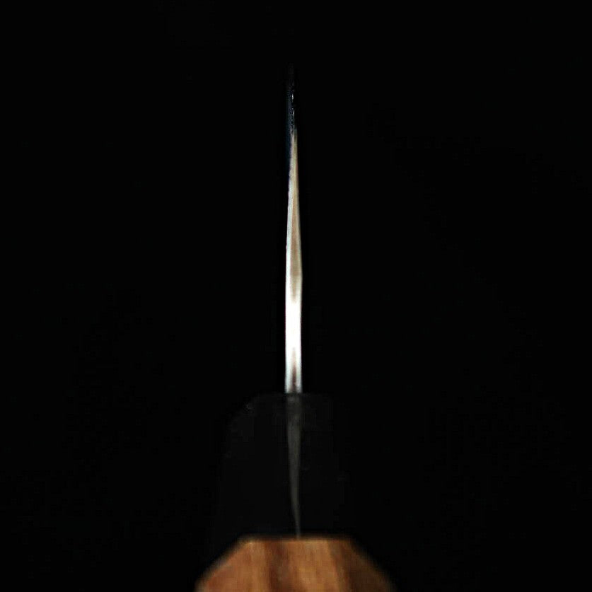 Forge Nigara Hamono NIGARA Nakiri Kiritsuke Aogami Super, finition kuro-uchi, manche octogonal en teck (170 mm)