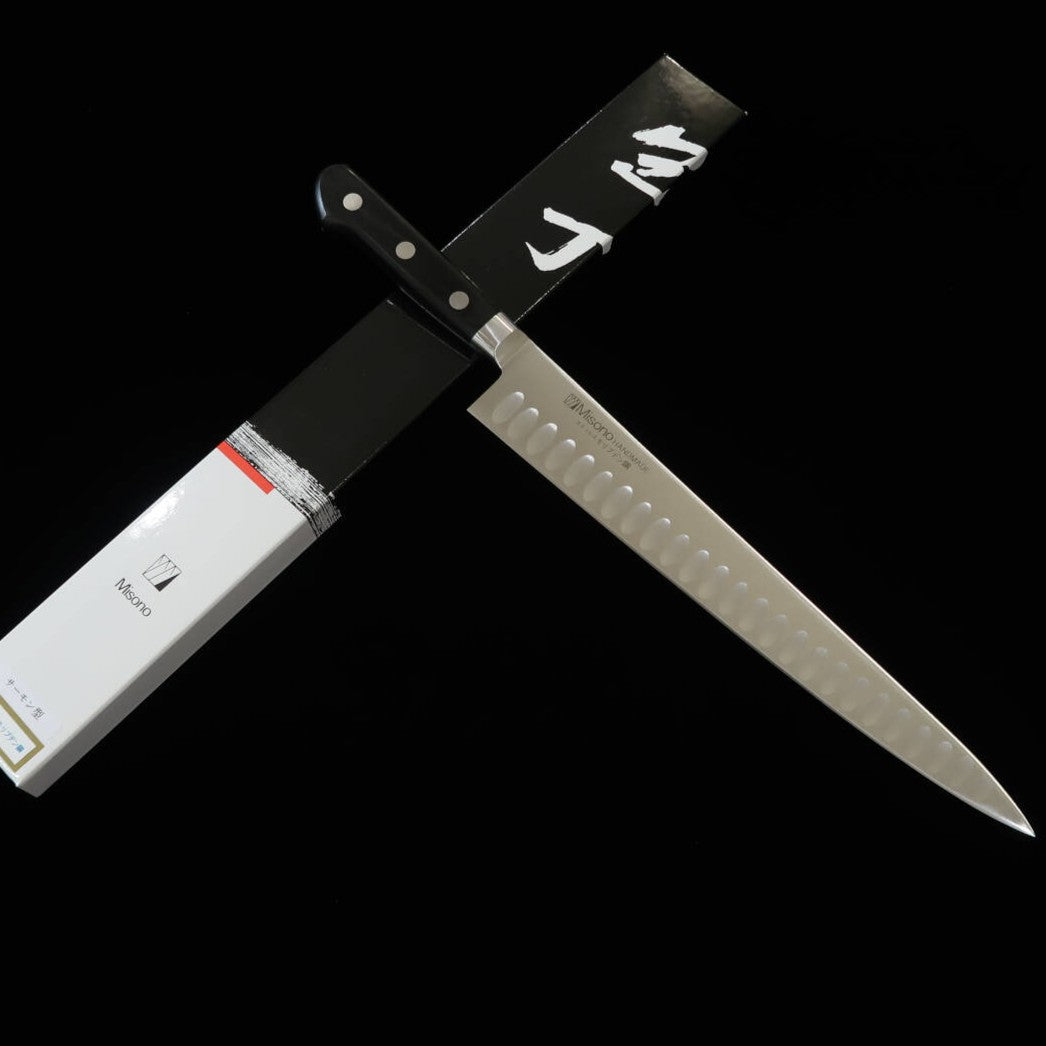 Sujihiki MISONO Aço molibdênio Cabo de Compensado Preto (240/270mm)