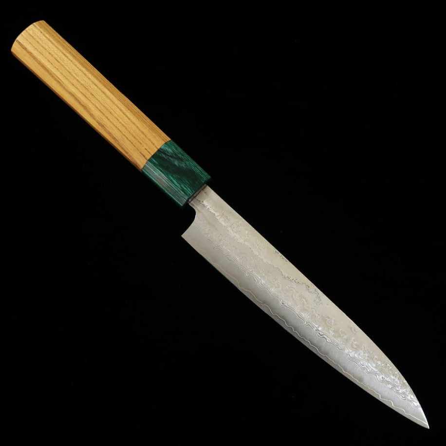 STYLE-K Kurosaki Makoto’s Kodama, VG10W Damascus Petty with Zelkova Handle (150mm)