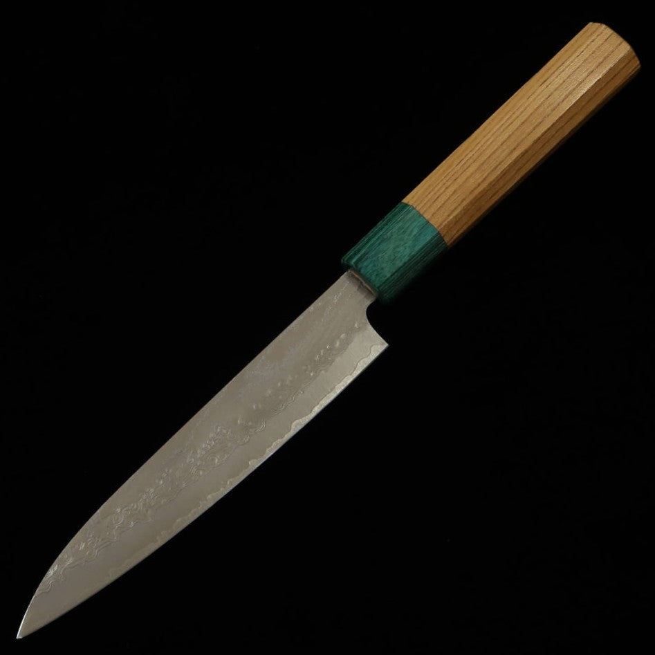 STYLE-K Kurosaki Makoto’s Kodama, VG10W Damascus Petty with Zelkova Handle (150mm)