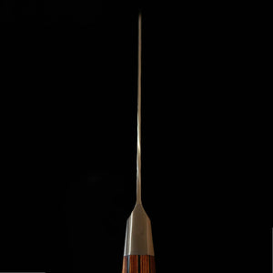 Couteau Gyuto Suzukaze, Acier Poudre HAP40/SRS13 Damas Martelé, Manche en Bois Lamellé Compressé (210 mm)