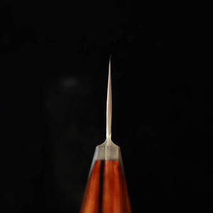Couteau Gyuto Suzukaze, Acier Poudre HAP40/SRS13 Damas Martelé, Manche en Bois Lamellé Compressé (210 mm)
