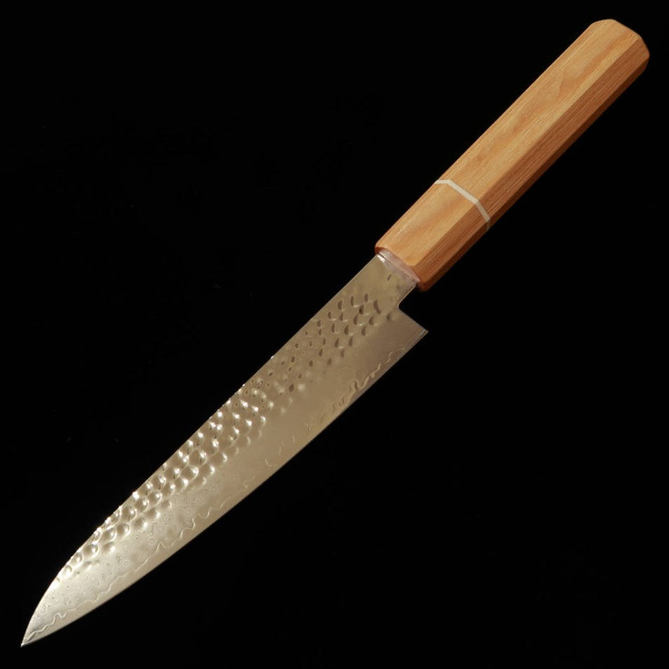 V.ROAD Noushu Masatsune Petty VG10 martilleado, Damasco de 33 capas, mango laminado reforzado blanco × blanco (150 mm)