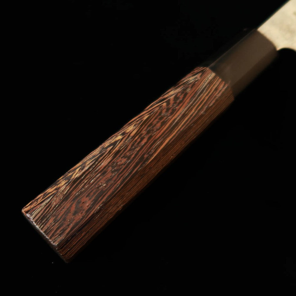 Hatsukokoro Ginrei Ginsan Nashiji Kiritsuke Santoku Wenge Handle (175mm)