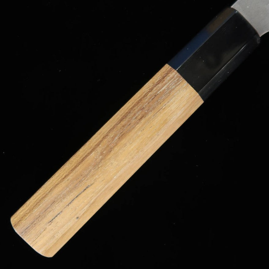 Santoku NIGARA, aogami super, acabado negro, mango octogonal de teca (180 mm)