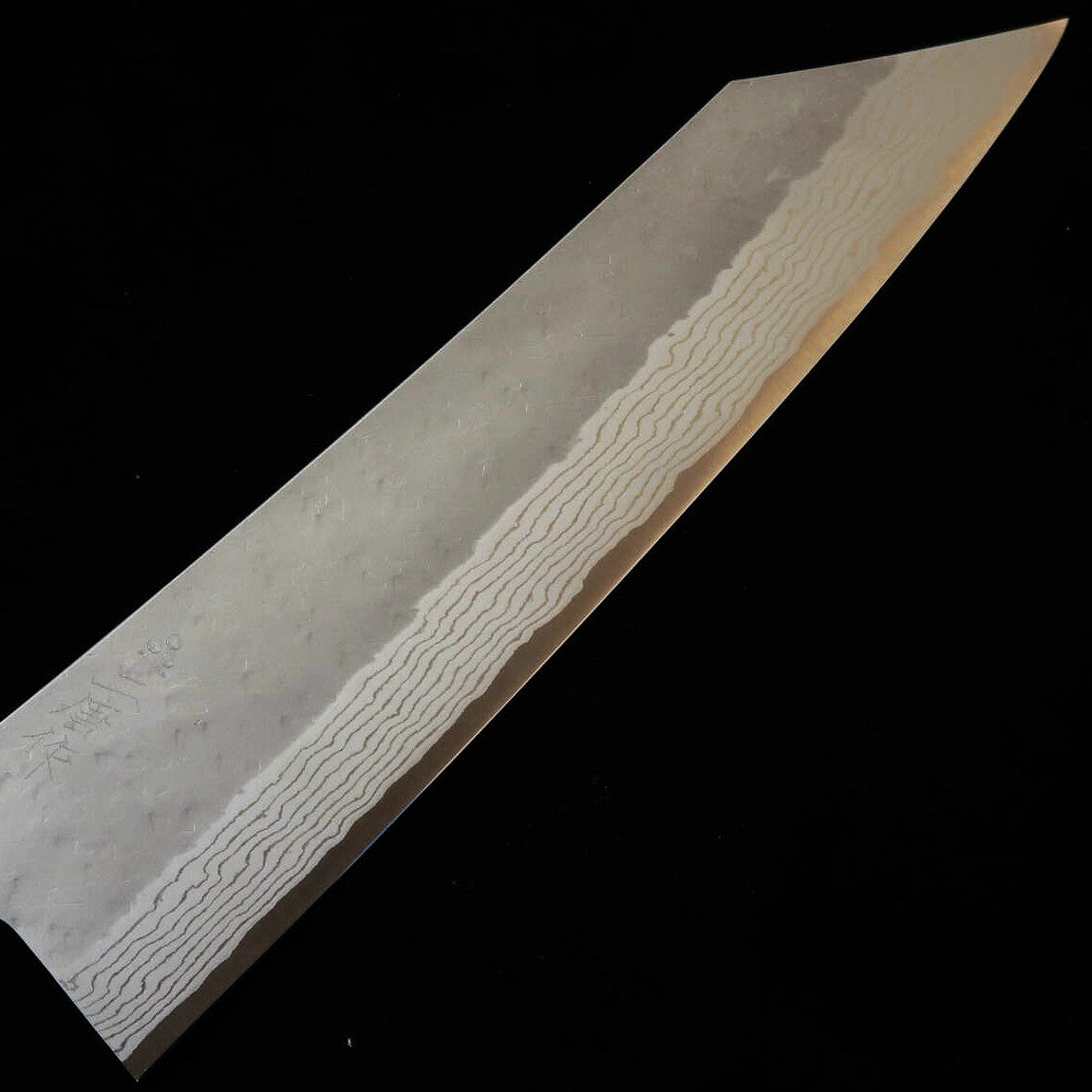 二唐刃物鍛造所NIGARA VG10 槌目ダマスカス 切付牛刀 チーク柄 （240mm）
