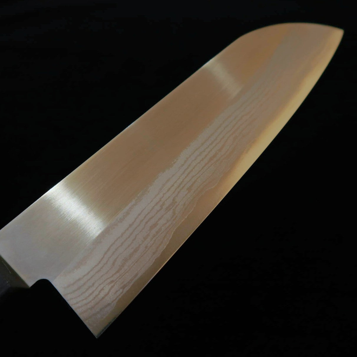 MIURA – Santoku, Acier DP Gold, Damas, Manche en bois composite noir (170 mm)