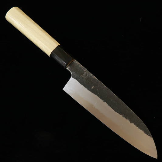 堺菊守SAKAIKIKUMORI 菊月 黒 三徳 白紙二号 朴八角柄（180mm）