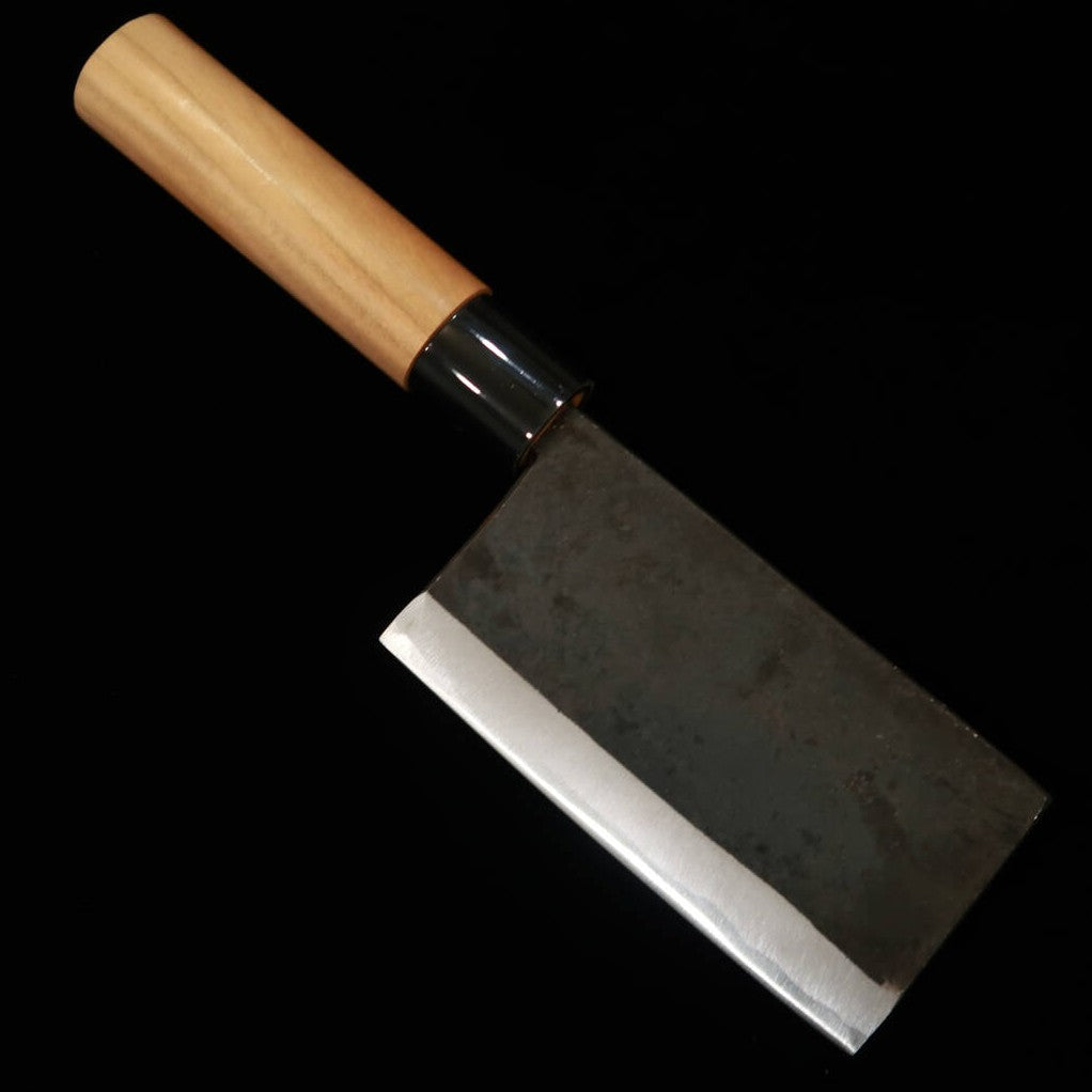 Ikenami Hamono Acier Blanc n°1 manche en cerisier, coupe os en os de cerf (125 mm)