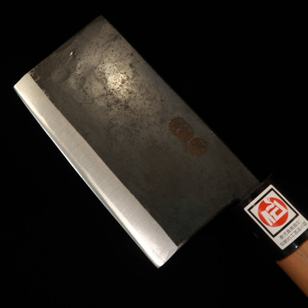 Ikenami Hamono Acier Blanc n°1 manche en cerisier, coupe os en os de cerf (125 mm)
