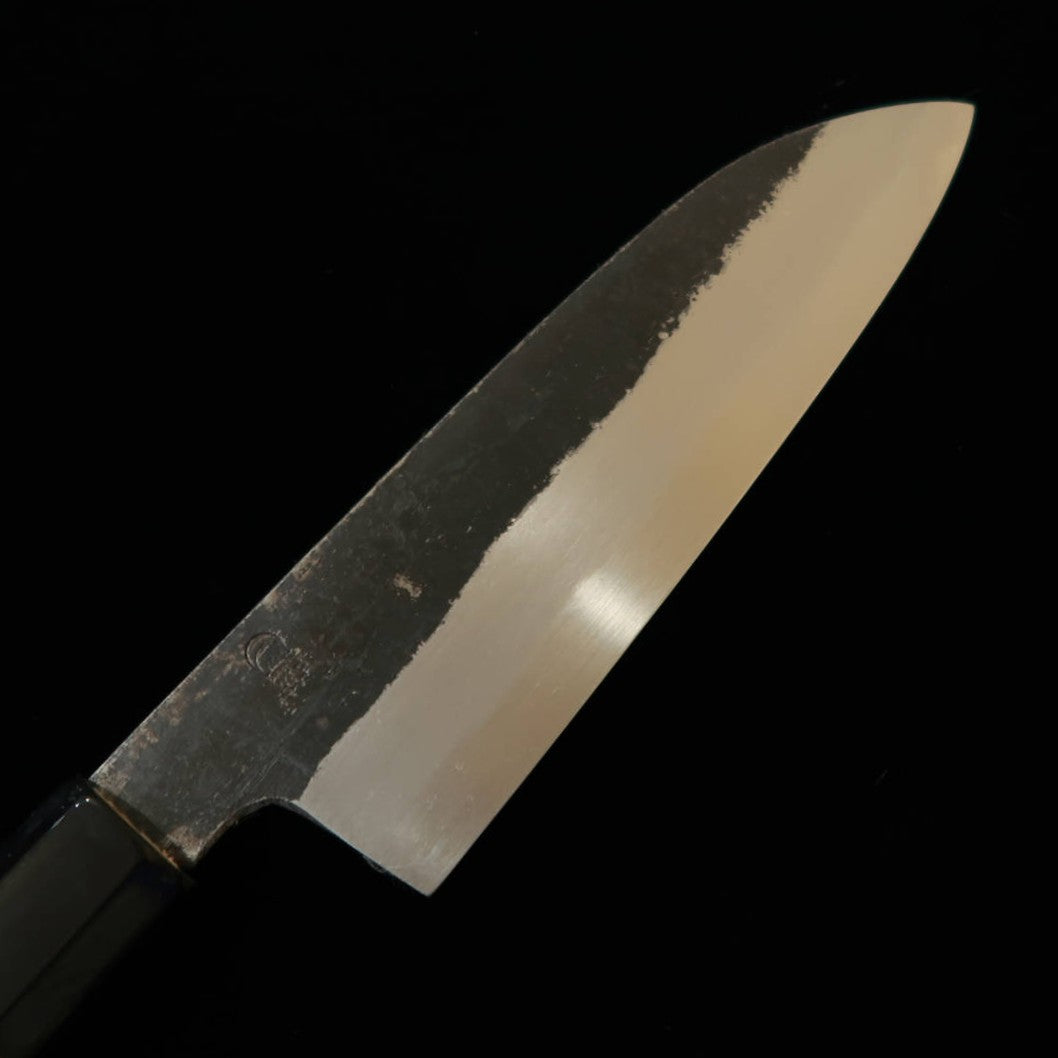 堺菊守SAKAIKIKUMORI 黒 三徳 白紙二号 朴八角柄（180mm）