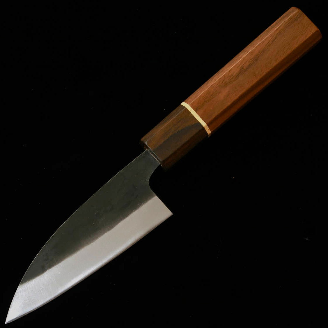Miura MIURA Faca utilitária pequena Hakushi Nº2 Acabamento negro Cabo octogonal SGW (105 mm)