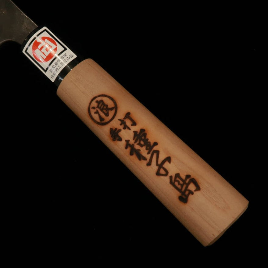 IKENAMI HAMONO, acier blanc n°1, noyau inox, manche en cerisier, couteau Naginata (180mm)