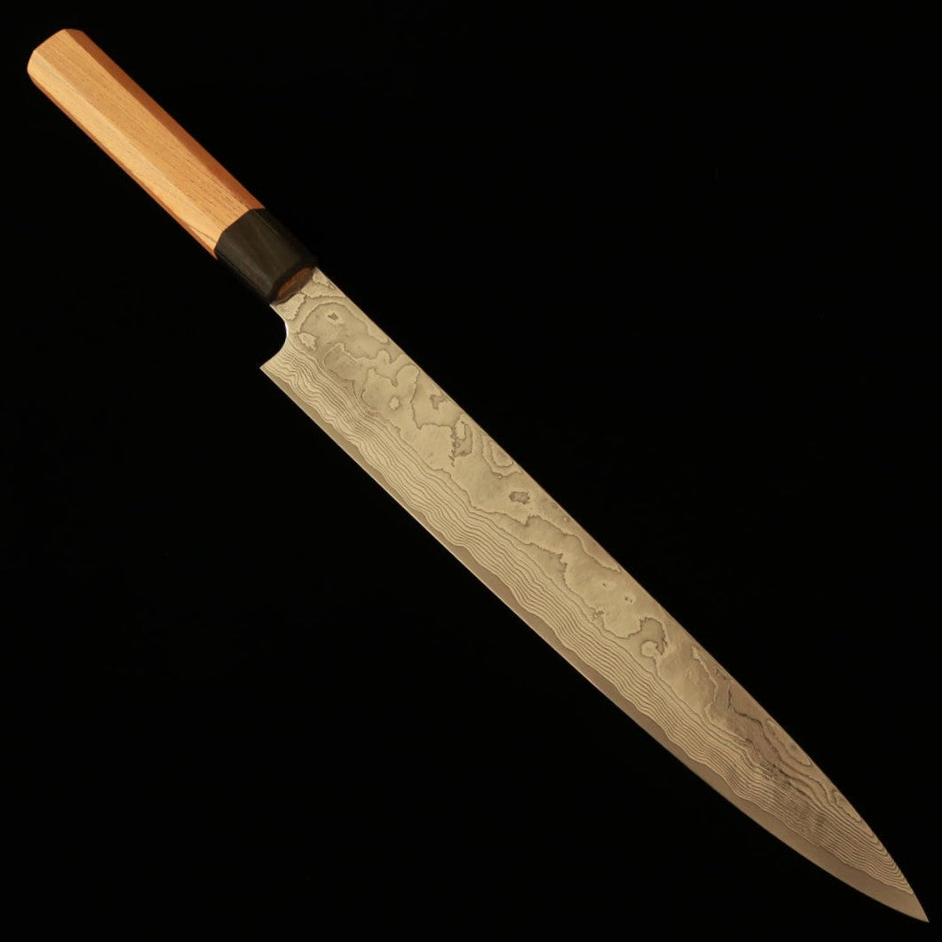 Sujihiki YUTA KATAYAMA VG10 damasco, mango octogonal de olmo (240/270 mm)