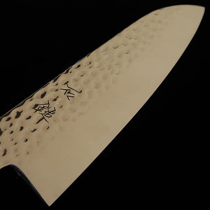 石鎚ISHIDUCHI 三徳 VG10 鎚目 67層ダマスカス 緑ハンドル（180ｍｍ）