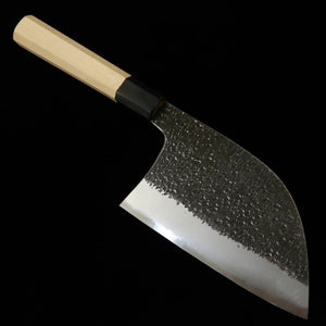 Miyazaki Kajiya MIYAZAKI KAJIYA Aço Azul Super Núcleo de aço macio forjado Tsuchime Bunka larga Cabo octogonal de magnólia (150 mm)