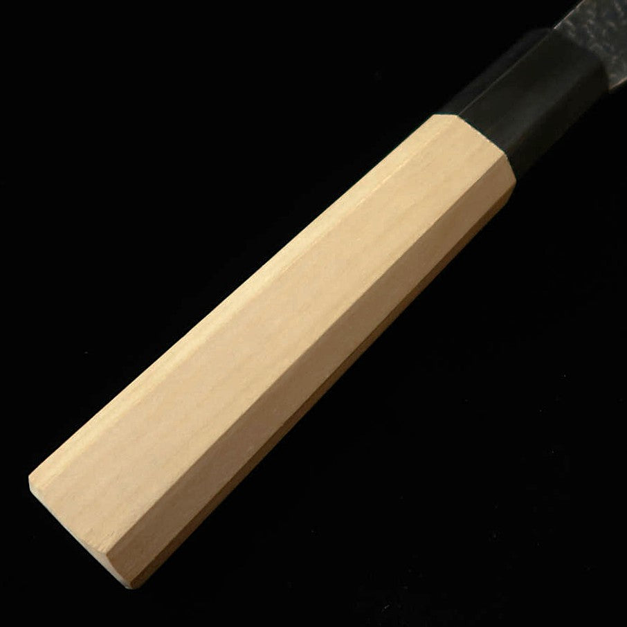 Miyazaki Kajiya MIYAZAKI KAJIYA Aço Azul Super Núcleo de aço macio forjado Tsuchime Bunka larga Cabo octogonal de magnólia (150 mm)