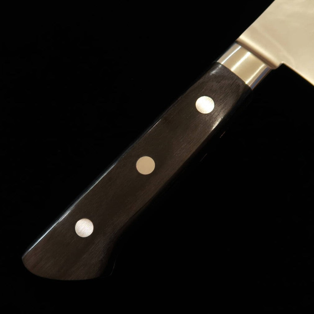 Miura Chef's Knife, VG10 Gold, Hammered, Black Plywood Handle (210mm)