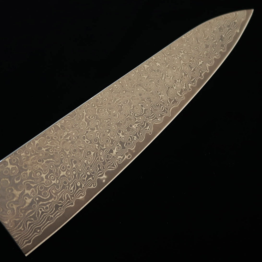 石鎚ISHIDUCHI　牛刀　VG10　67層ダマスカス　黒檀八角紫檀口　（210ｍｍ）