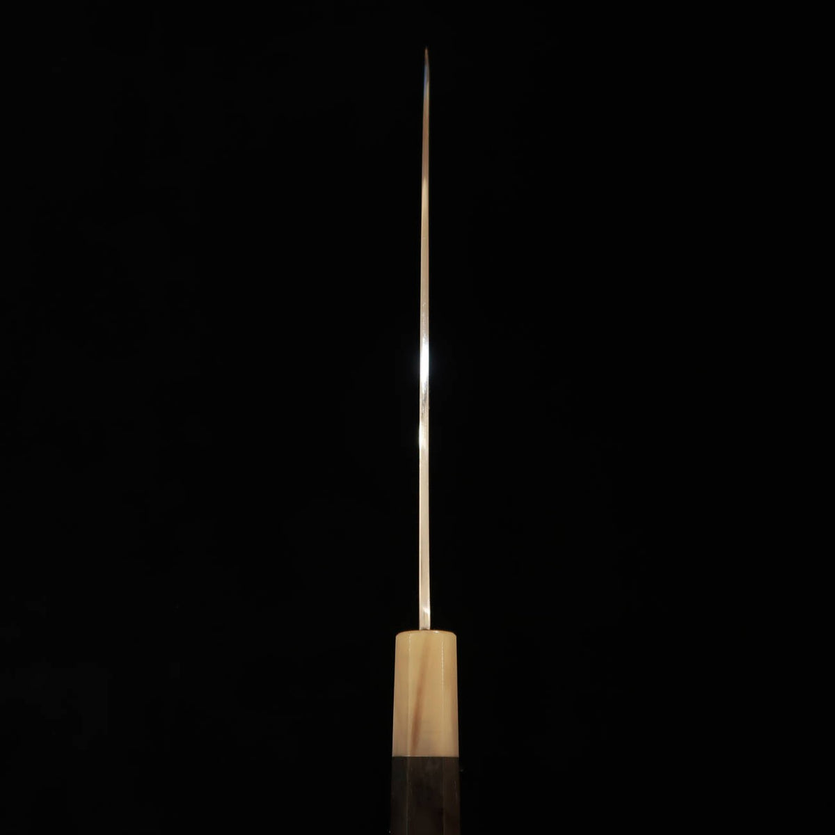 MIURA Itadaki – Gyuto à simple biseau par Yoshikazu Tanaka, acier Shirogami n°2, finition miroir, manche octogonal en ébène (210/240 mm)