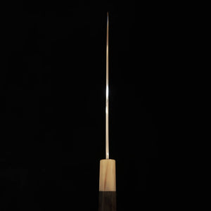 MIURA Itadaki – Gyuto à simple biseau par Yoshikazu Tanaka, acier Shirogami n°2, finition miroir, manche octogonal en ébène (210/240 mm)